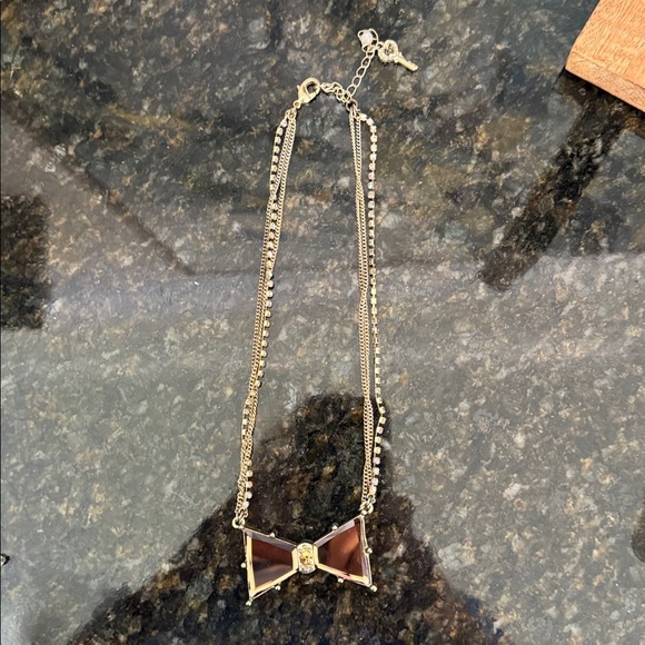 EUC Betsy Johnson Gold Bow Necklace and Bracelet Set - Picture 8 of 12